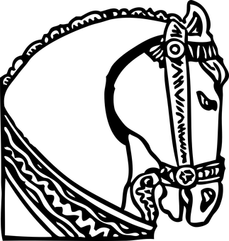سیلوئت سیاه اسب والپیپر
