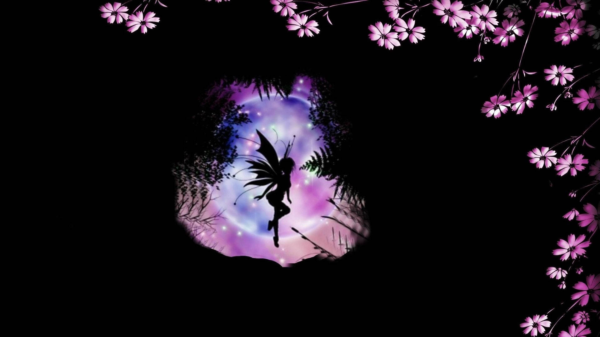 سیلوئت پری زیبا والپیپر