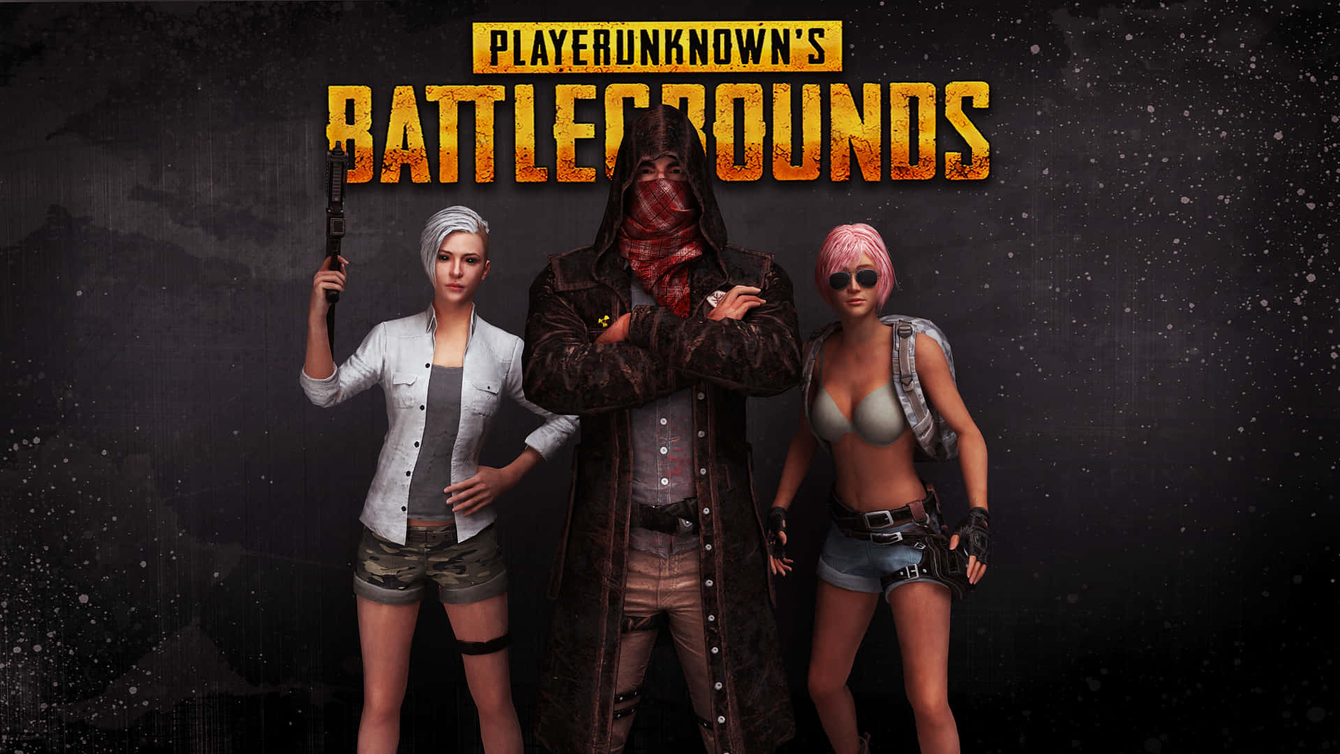 شخصیت‌های بازی Player Unknown Battlegrounds با پس‌زمینه سیاه والپیپر
