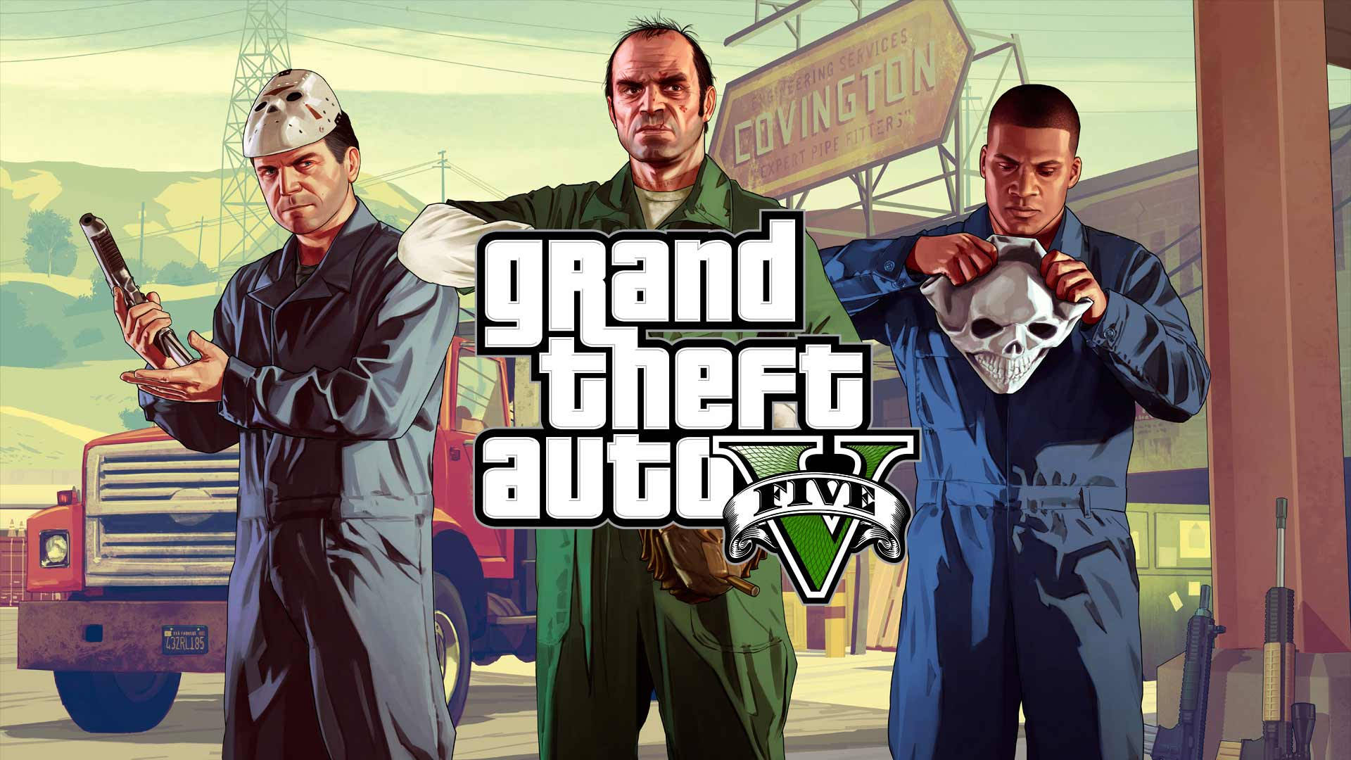 صحنه هیجان‌انگیز سرقت از GTA 5 با کیفیت فوق‌العاده 1080p والپیپر