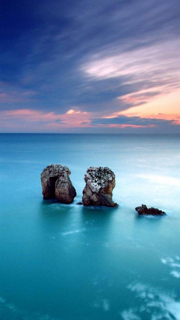 صخره‌های سنگی طبیعت آیفون والپیپر