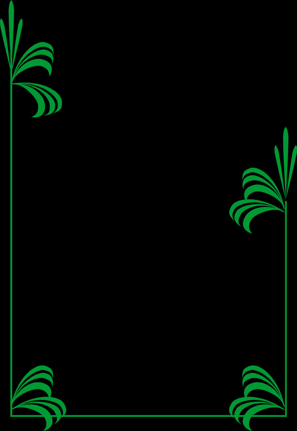 طراحی حاشیه نخل سبز والپیپر