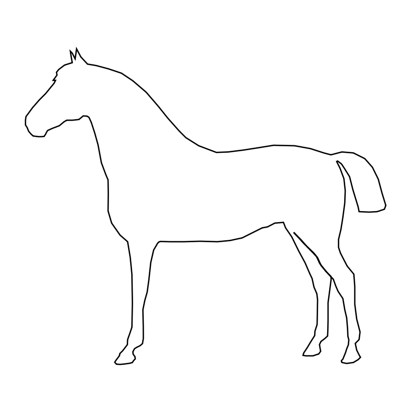 طراحی ساده خطی اسب والپیپر