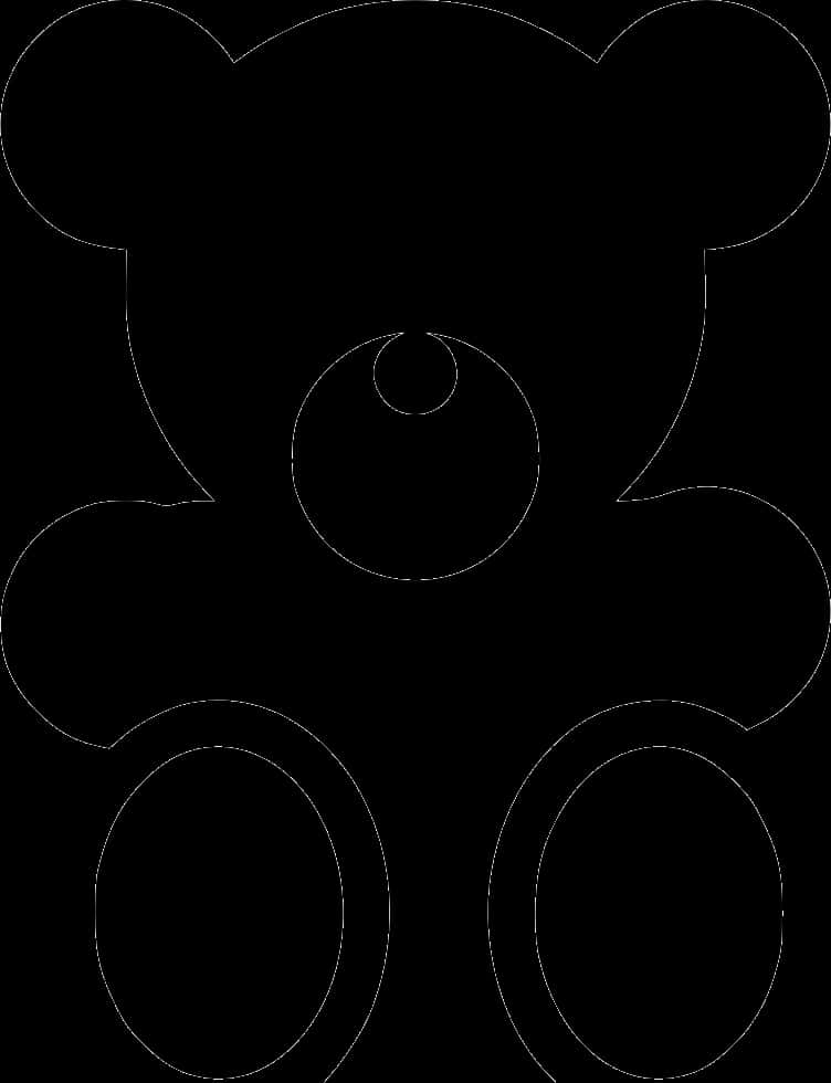 طرح کلی سیلوئت خرسه عروسکی والپیپر