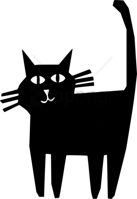 طرح گرافیکی سایه گربه سیاه والپیپر