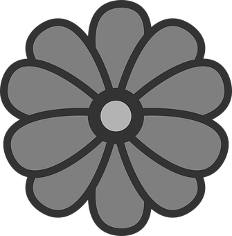 طرح گرافیکی گل خاکستری والپیپر