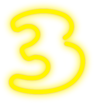 عدد سه نئون زرد والپیپر