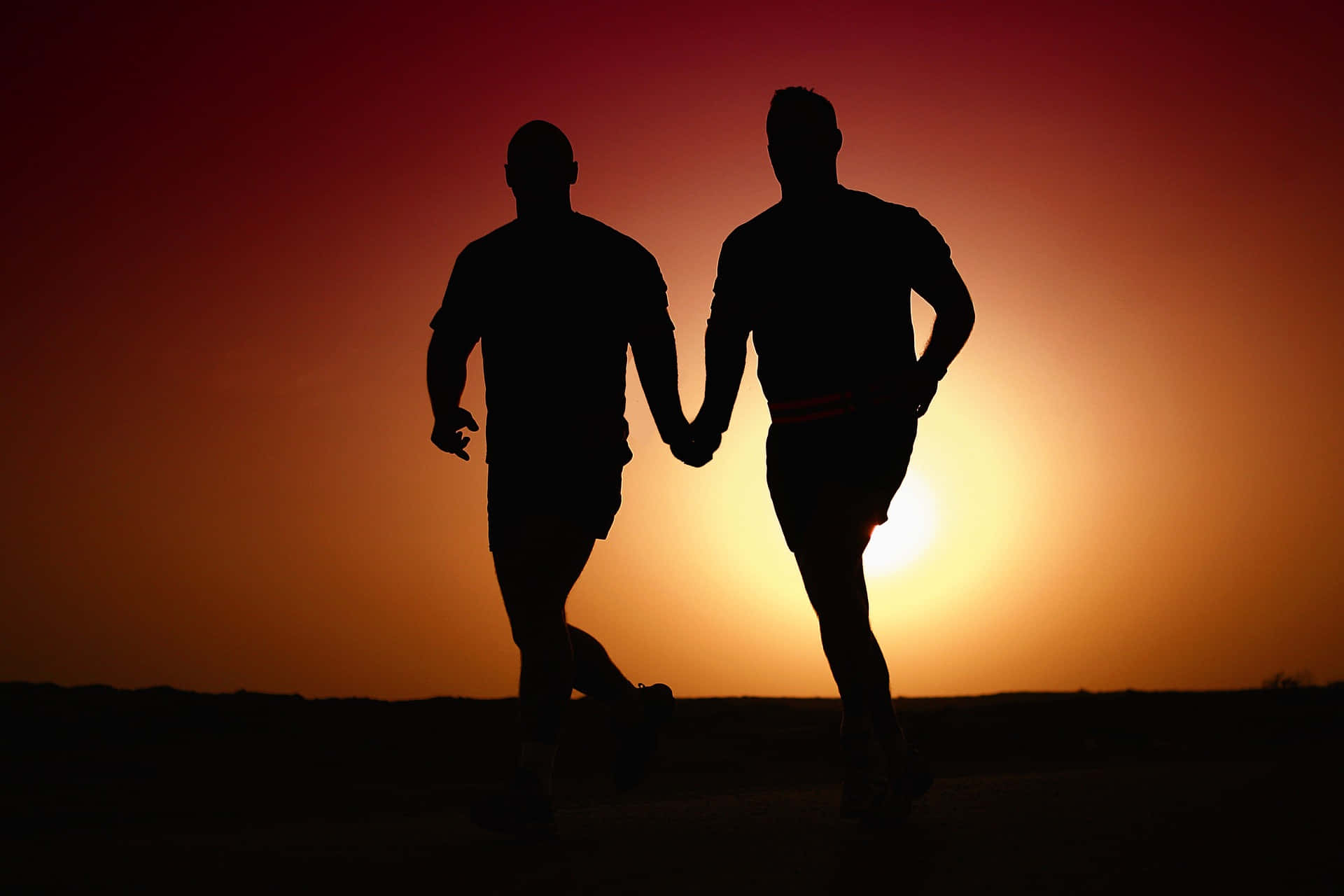 عکس سیلوئت رابطه زوج همجنسگرا والپیپر