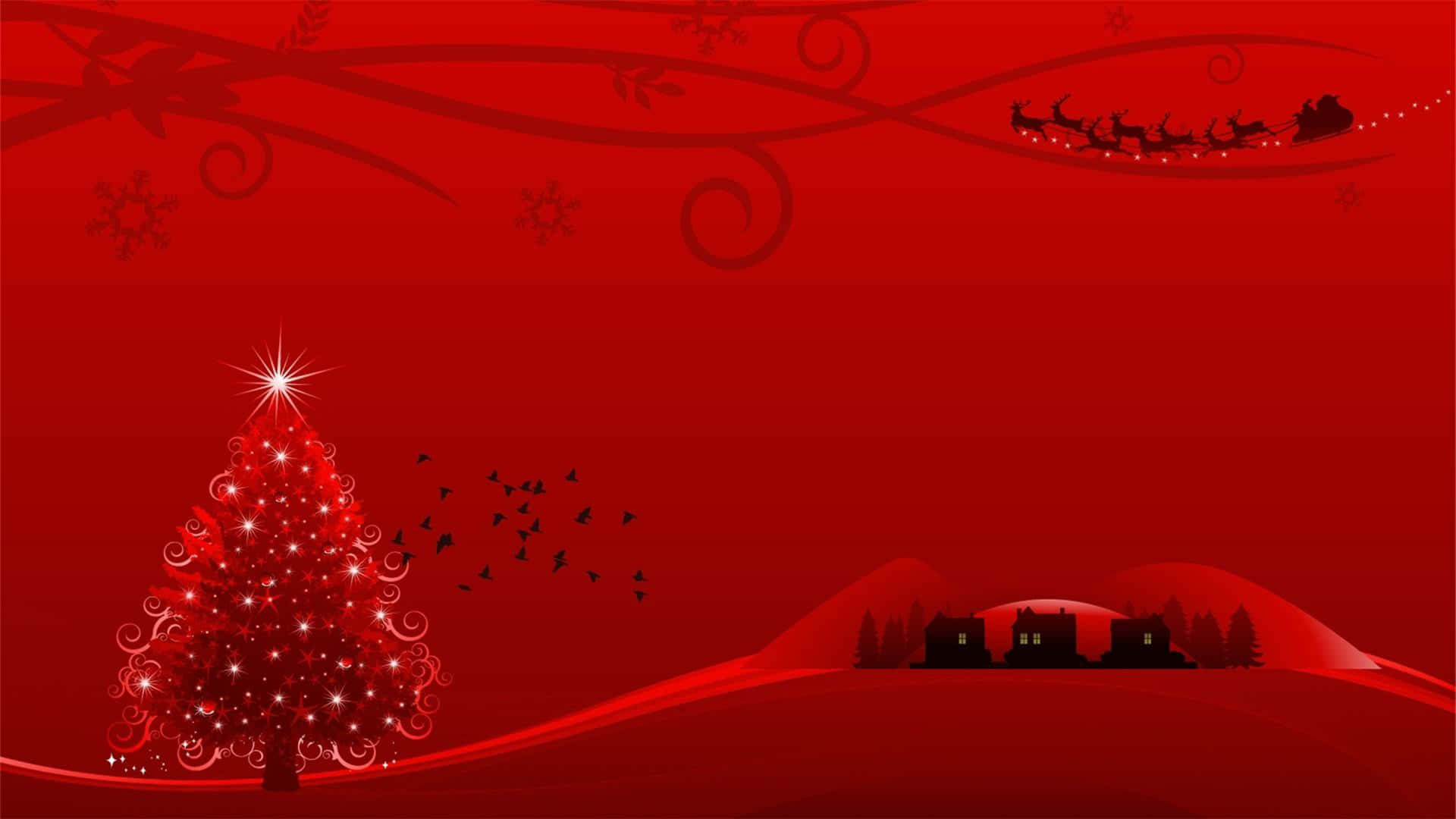 فصل را با رنگ‌های زنده کریسمس قرمز گرم کنید والپیپر