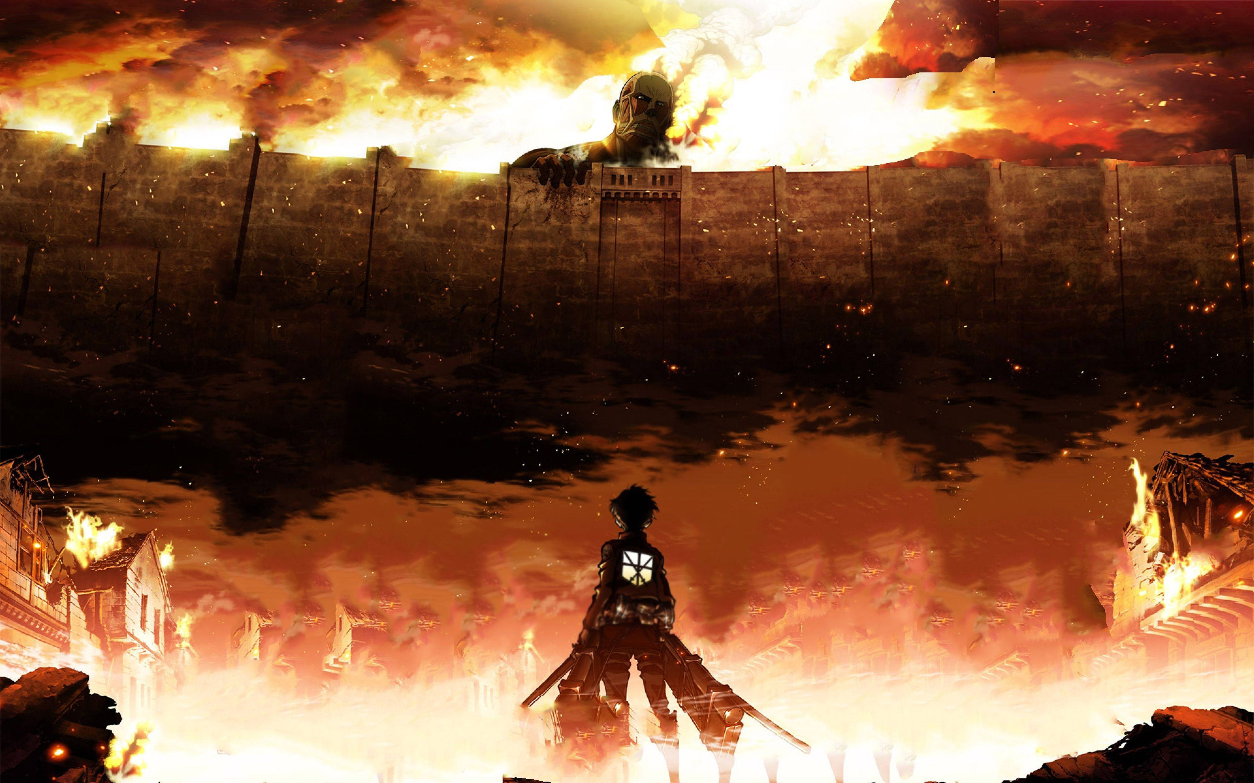 لحظه‌ای پرشور از Attack on Titans با کیفیت 4K، با نمایش ارن در فرم تیتان بخار