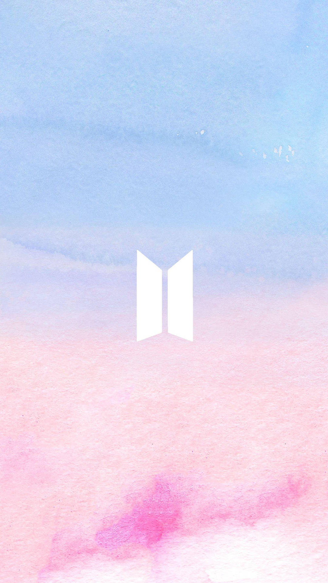 والپیپر لوگوی BTS در رنگ‌های پاستلی