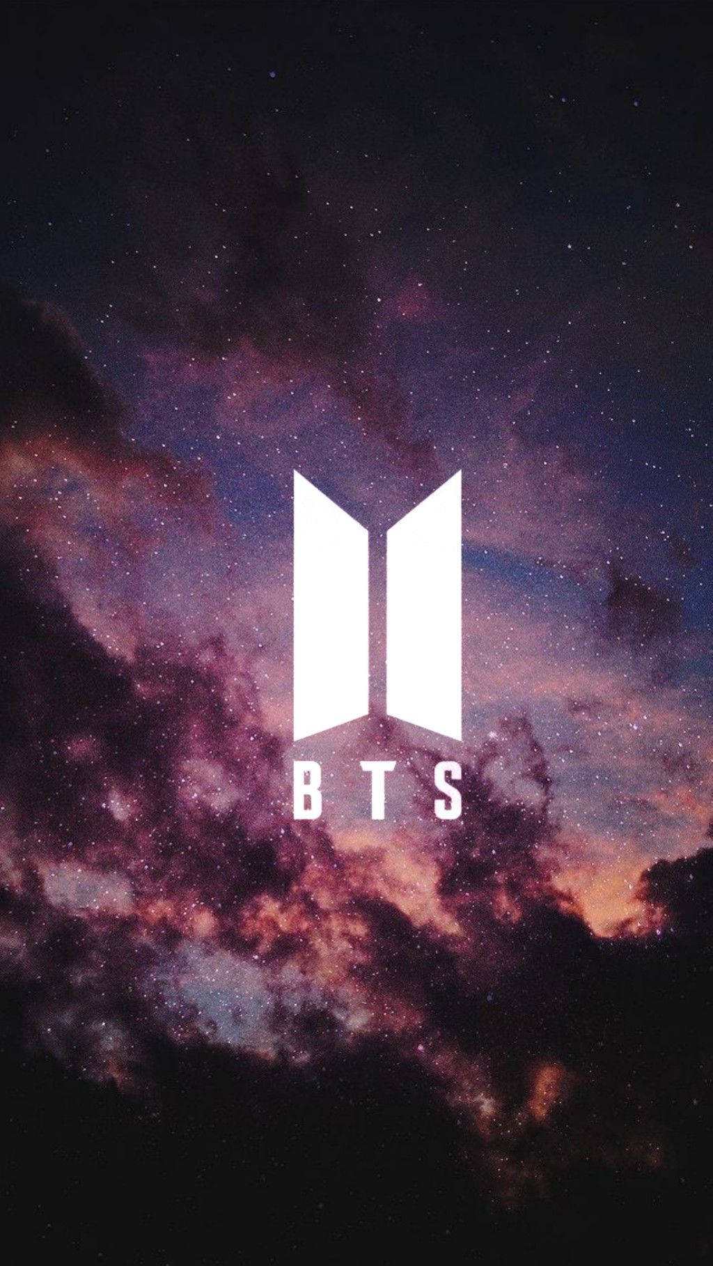 والپیپر لوگوی BTS در شب — لوگوی bts متحرک والپیپر