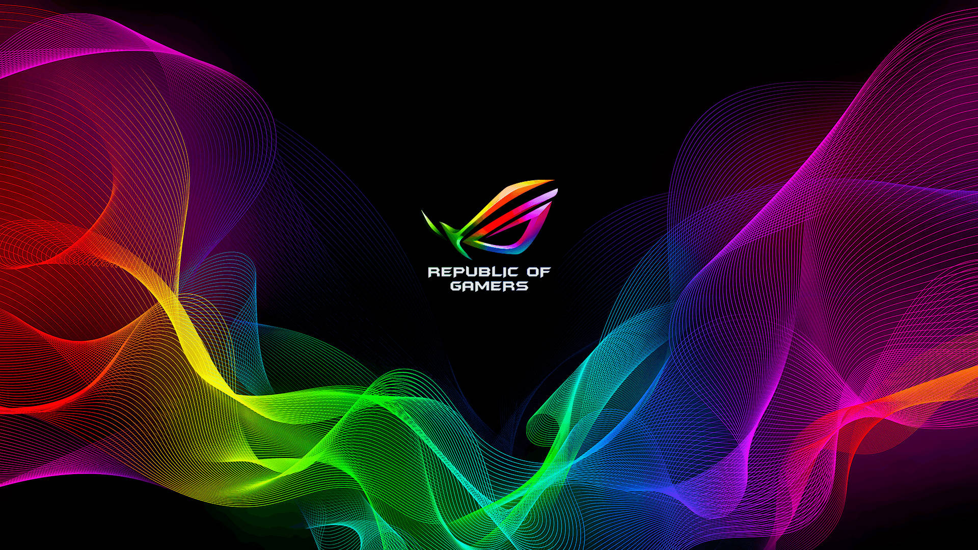 لوگوی ROG با نور RGB 4K والپیپر