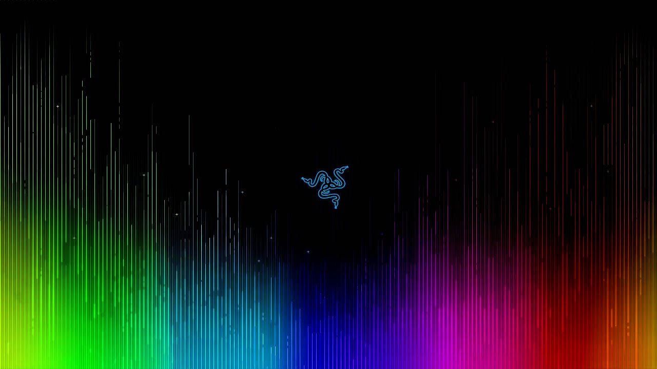 لوگوی آبی ریزر RGB 4K والپیپر