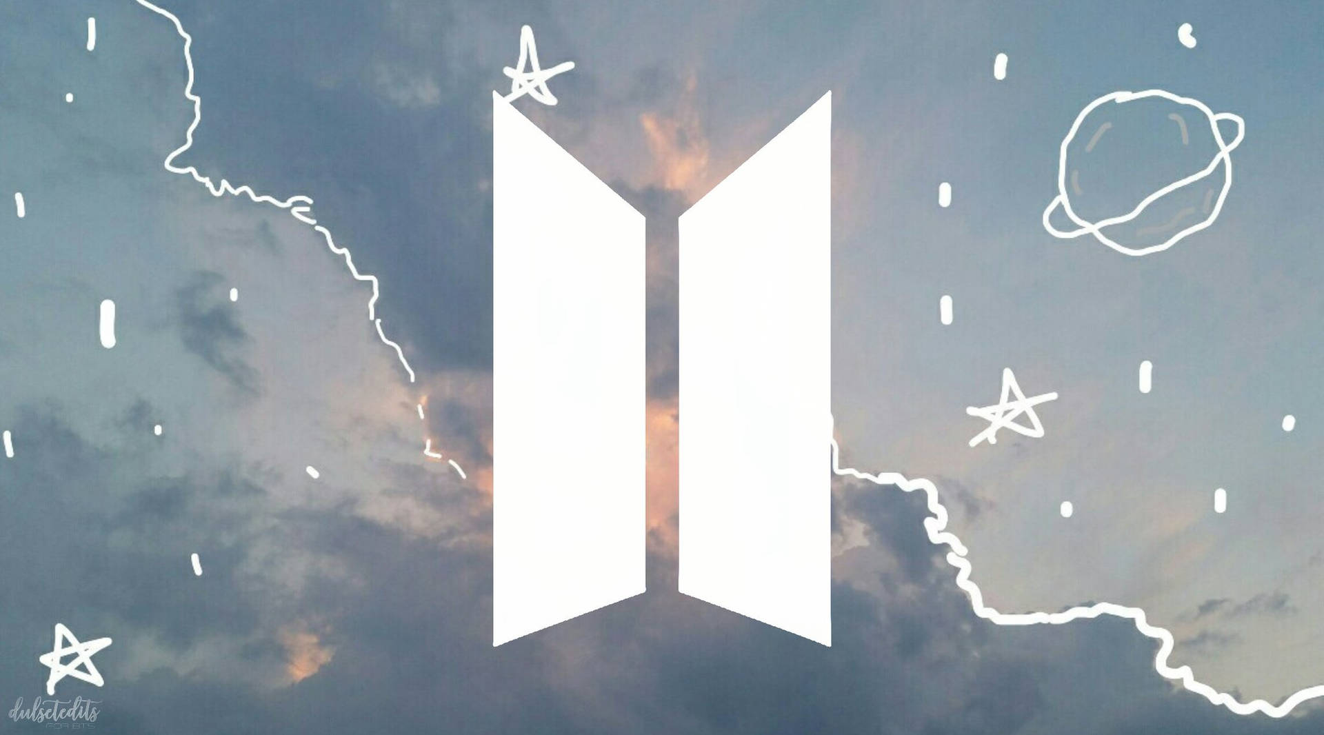 والپیپر لوگوی زیبا و بامزه BTS — لوگوی bts متحرک والپیپر