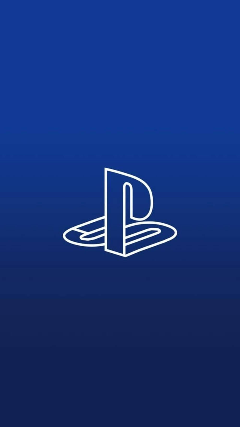 لوگوی سه‌بعدی آبی PS4 والپیپر