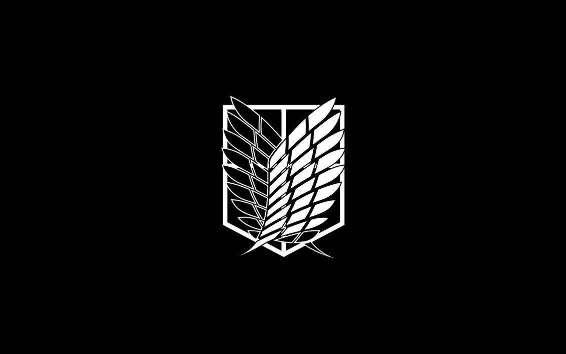 لوگوی سیاه و سفید Attack on Titan