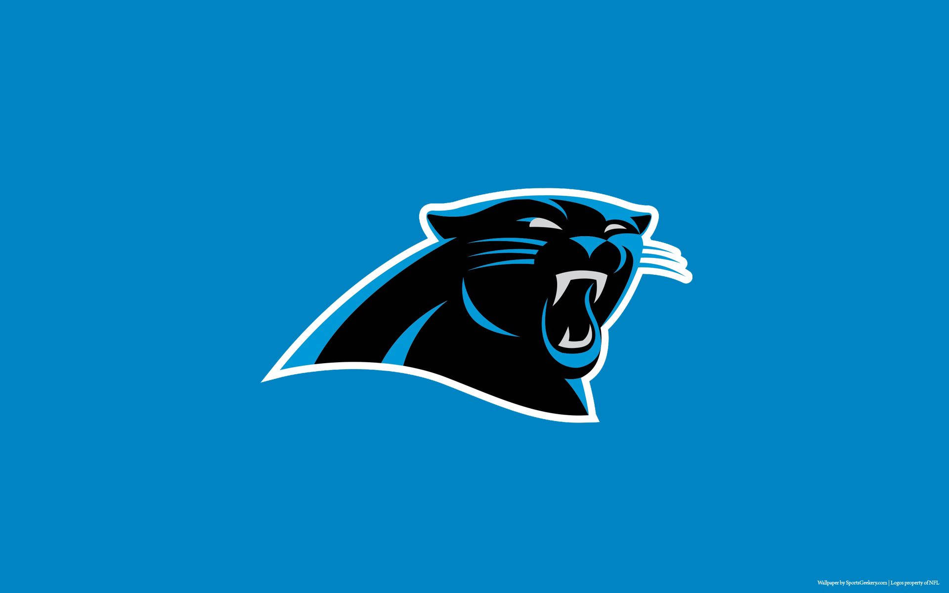 والپیپر دسکتاپ آبی روشن از لوگوی فوتبال Carolina Panthers