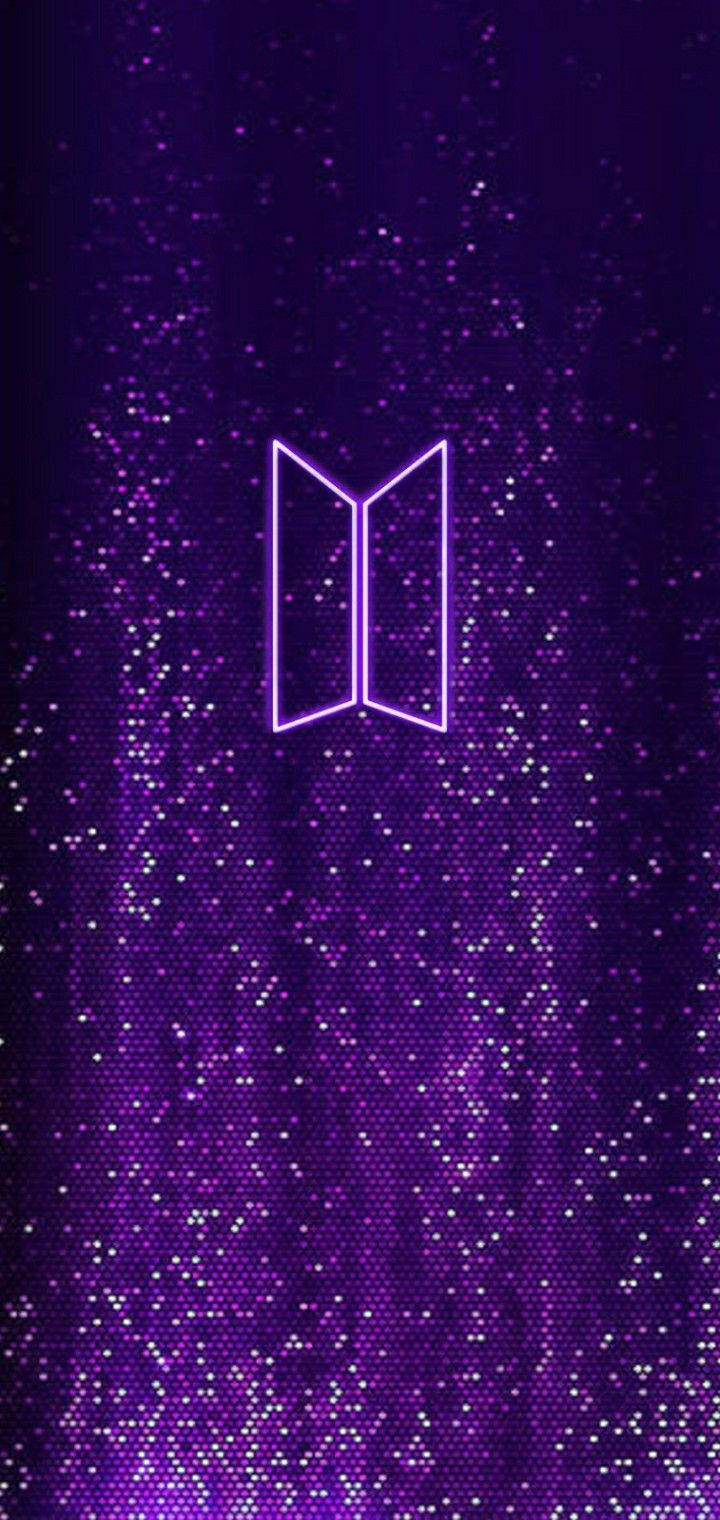 والپیپر لوگوی نئونی بنفش BTS — لوگوی bts متحرک والپیپر