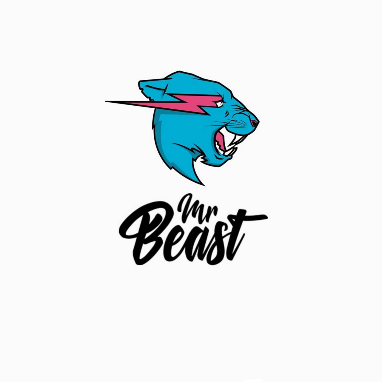 لوگوی پرجنب‌وجوش Mr Beast و نشان نوشتاری والپیپر