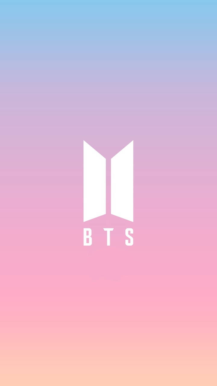 لوگوی گرادیان صورتی BTS والپیپر