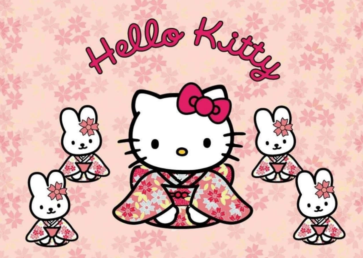 لپ‌تاپ هلو کیتی — Hello kitty گیف والپیپر