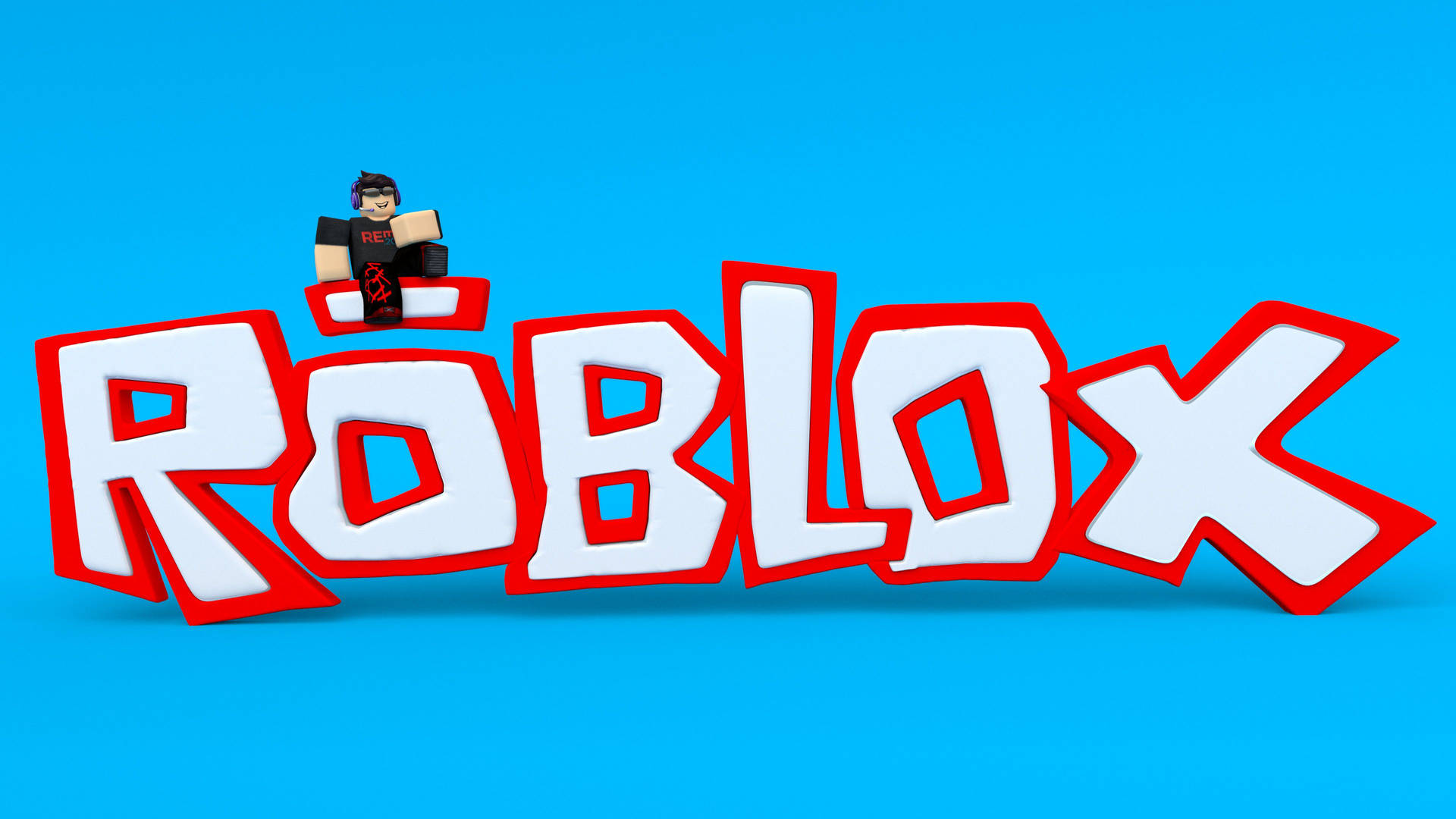 والپیپر سه‌بعدی جذاب از کاور بازی Roblox با پس‌زمینه آبی — رابلکس والپیپر