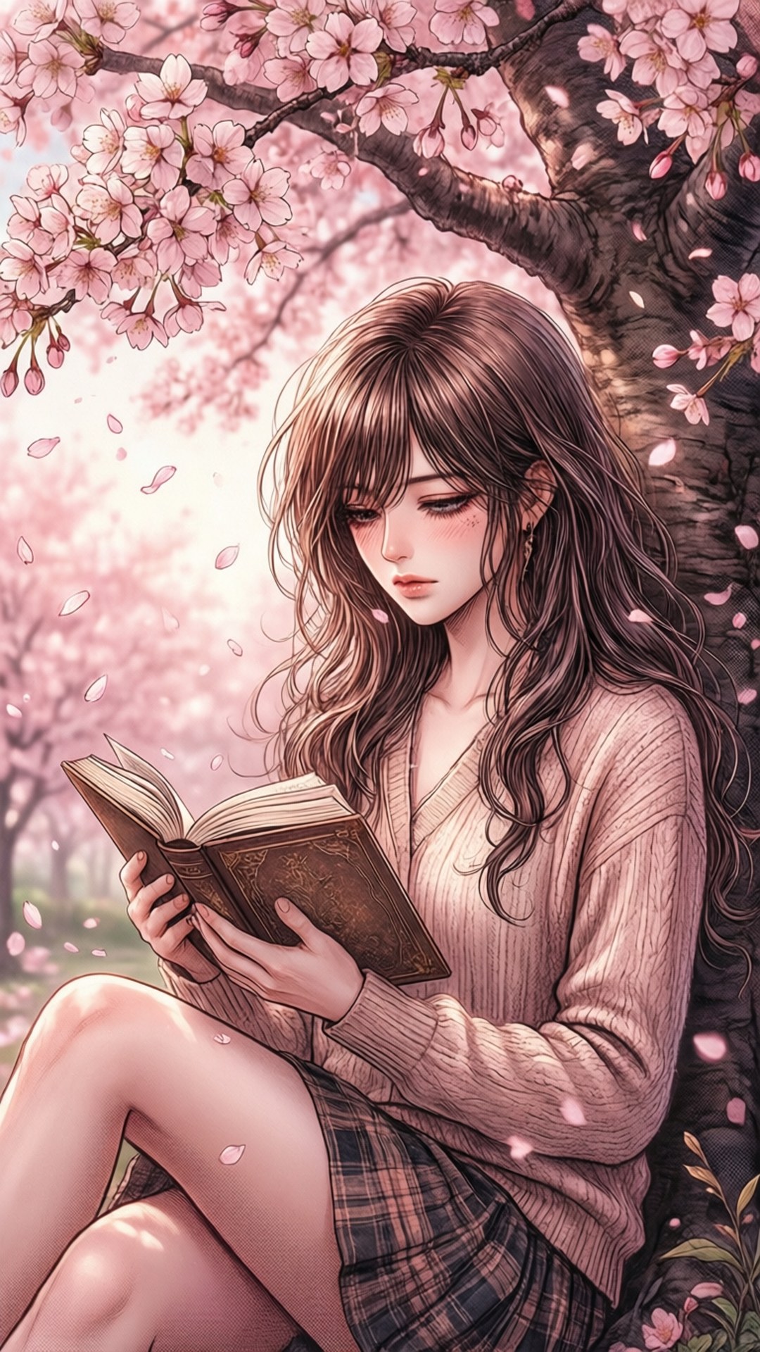 مانگا شکوفه‌های گیلاس والپیپر