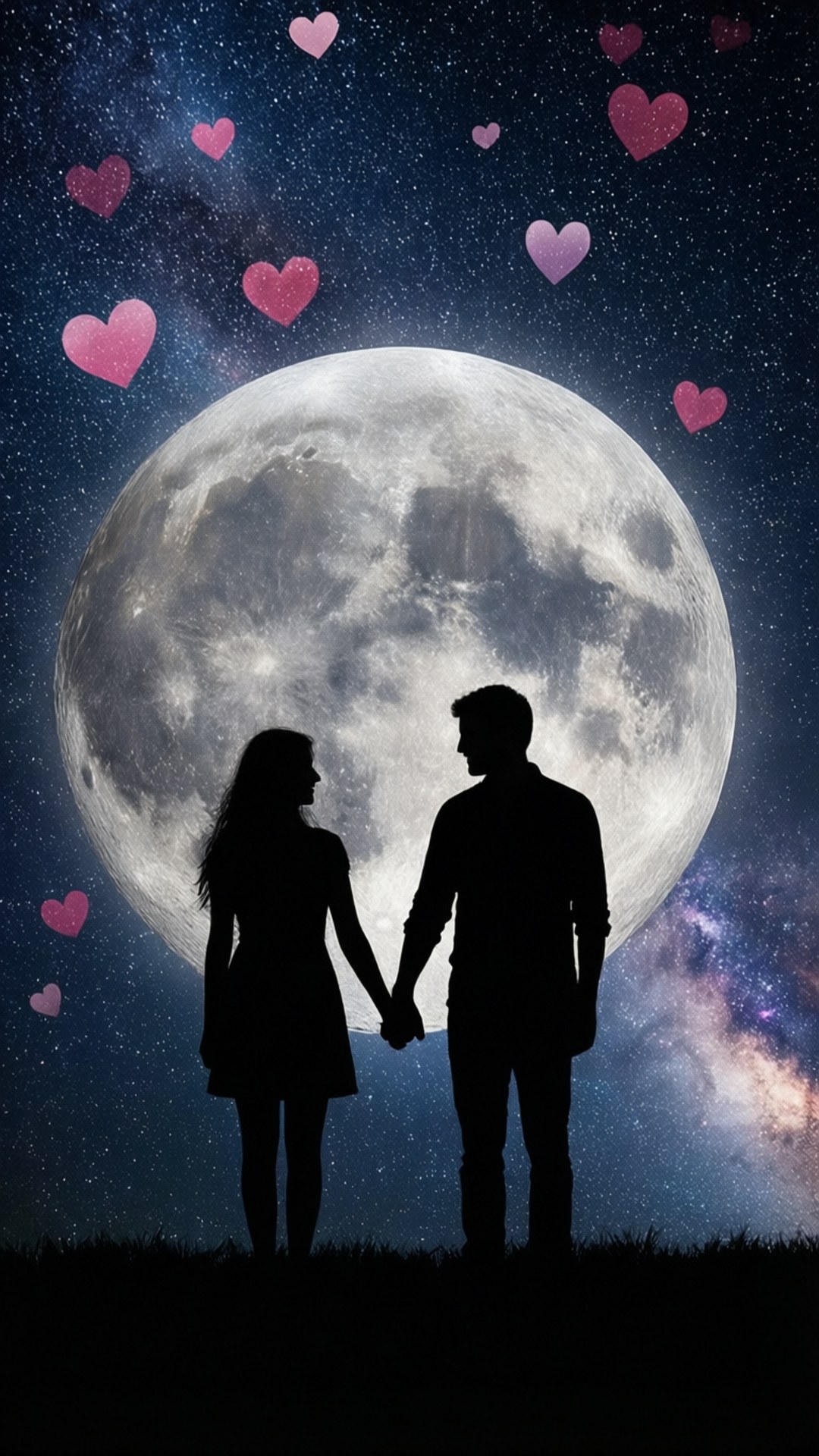 ماه عاشقانه زوج والپیپر