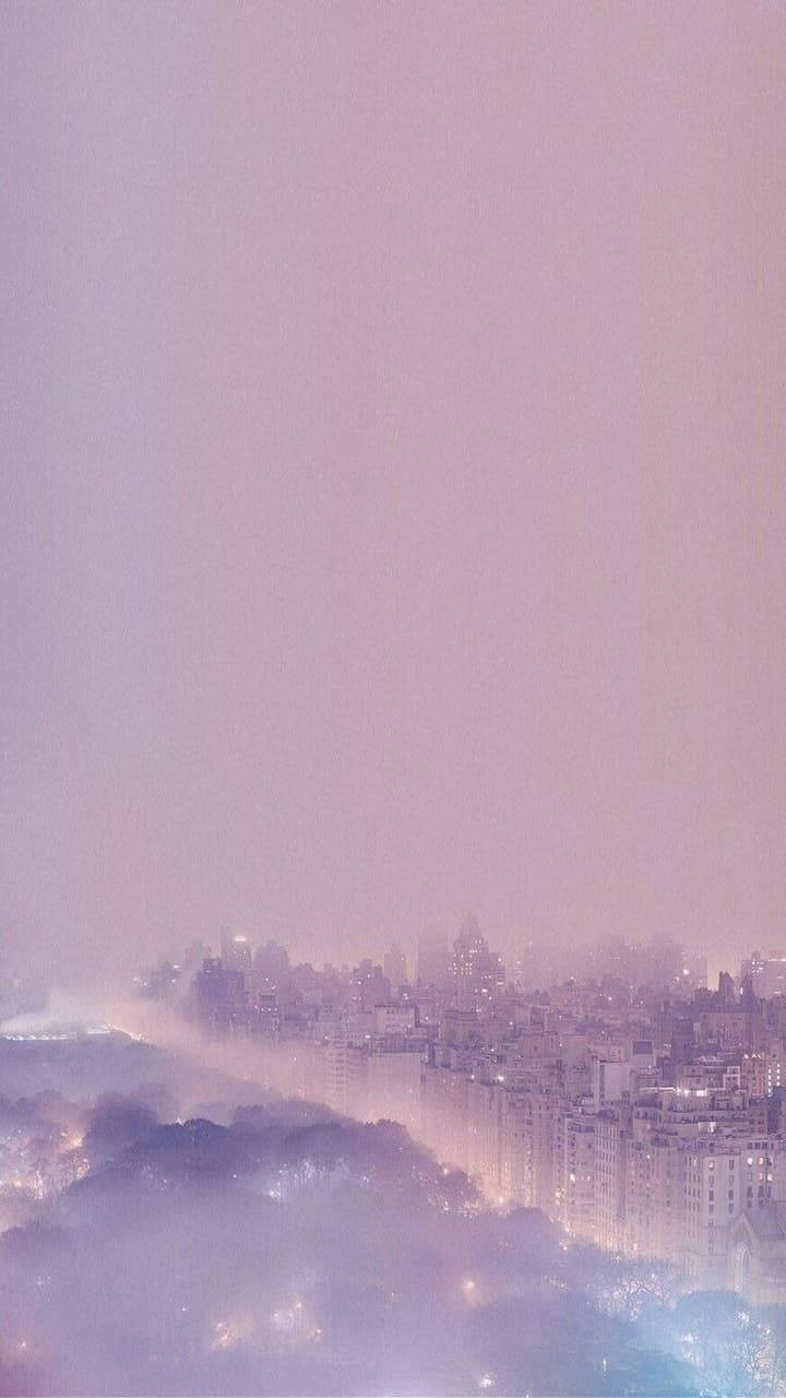 منظره شهری نرم و زیبا والپیپر