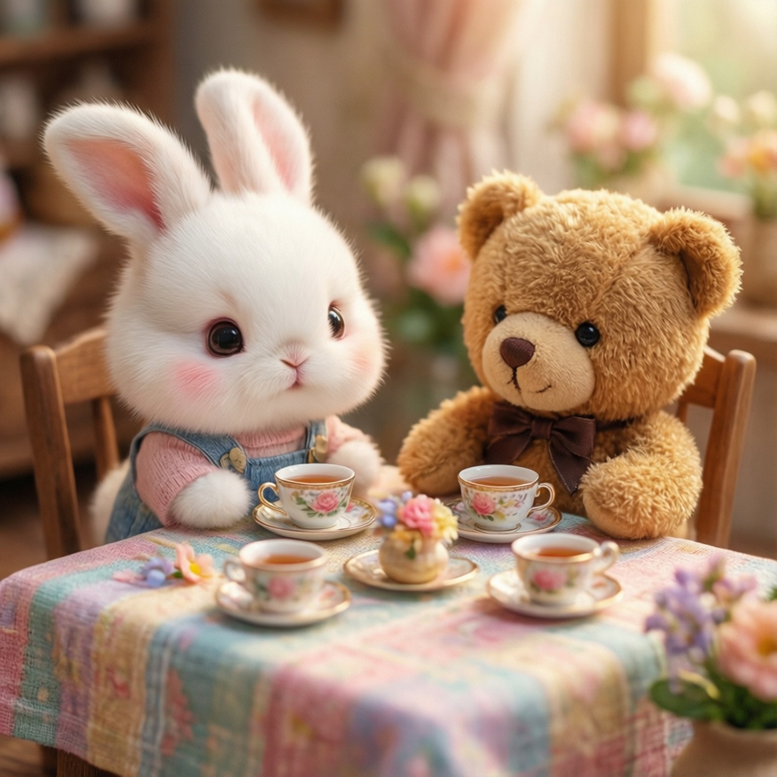 مهمانی چای خرس عروسکی والپیپر