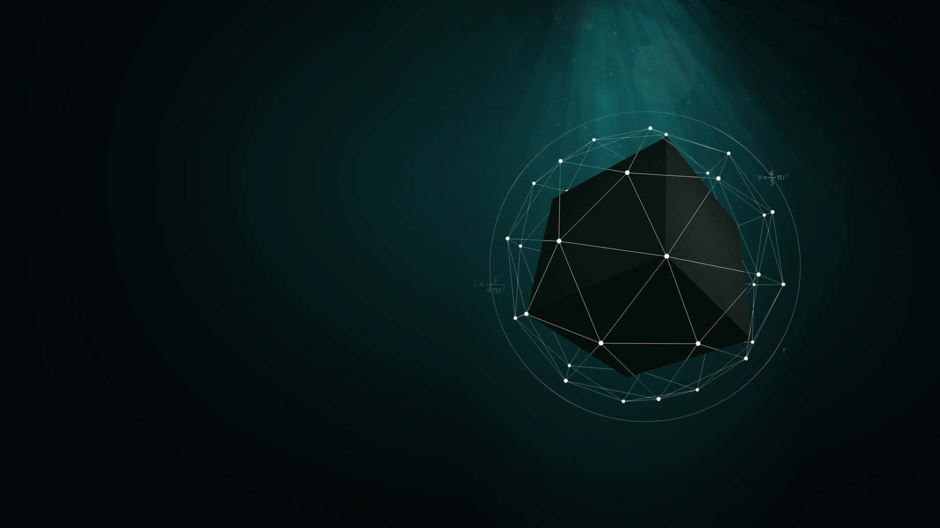 مکعب سیاه مینیمال 1920 × 1080 والپیپر