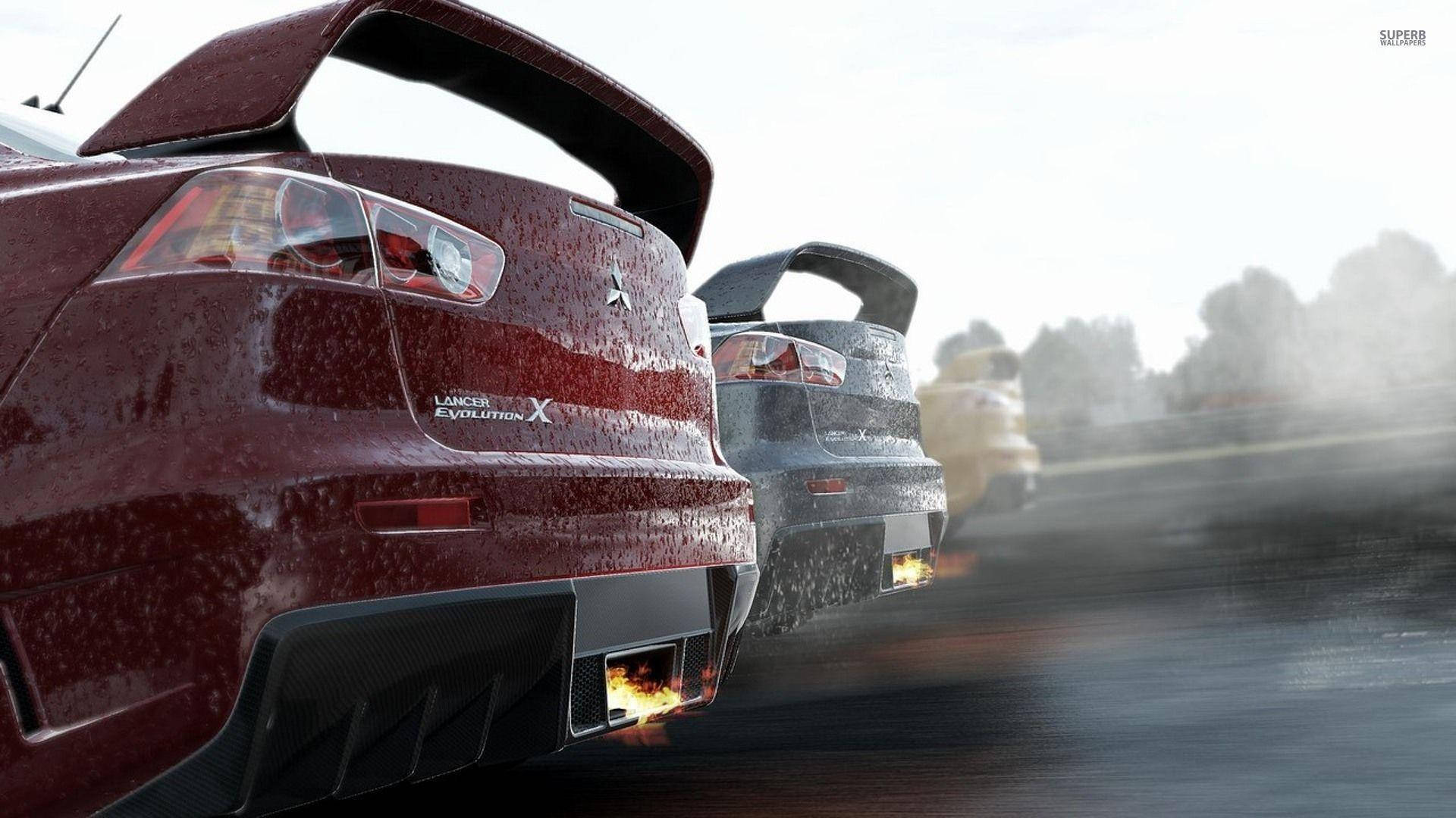 نمای برش خورده ماشین قرمز از بازی Project Cars والپیپر