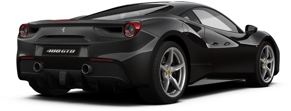 نمای عقب فراری 488 GTB والپیپر