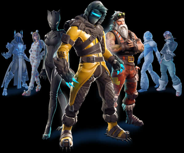 نمایش شخصیت‌های فورتنایت والپیپر