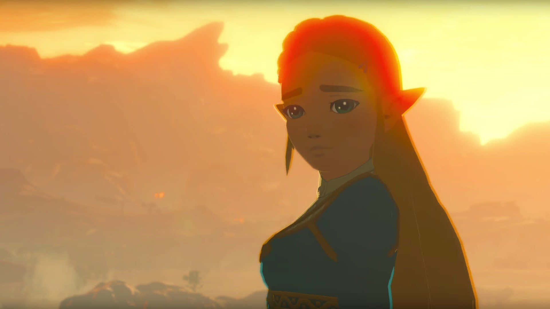 نگاه غمگین پرنسس زلدا در بازی Breath of the Wild والپیپر