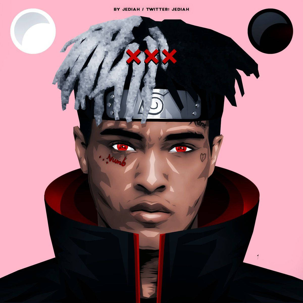 هدگیر انیمه ناروتو با طرح Xxxtentacion والپیپر