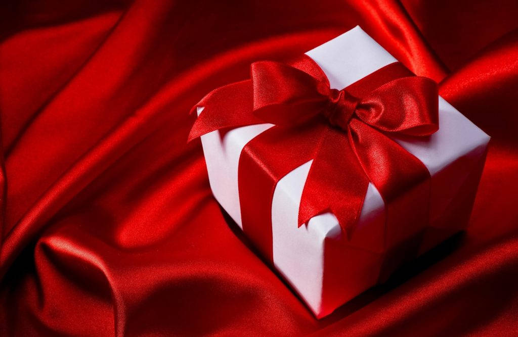 هدیه کریسمس قرمز والپیپر