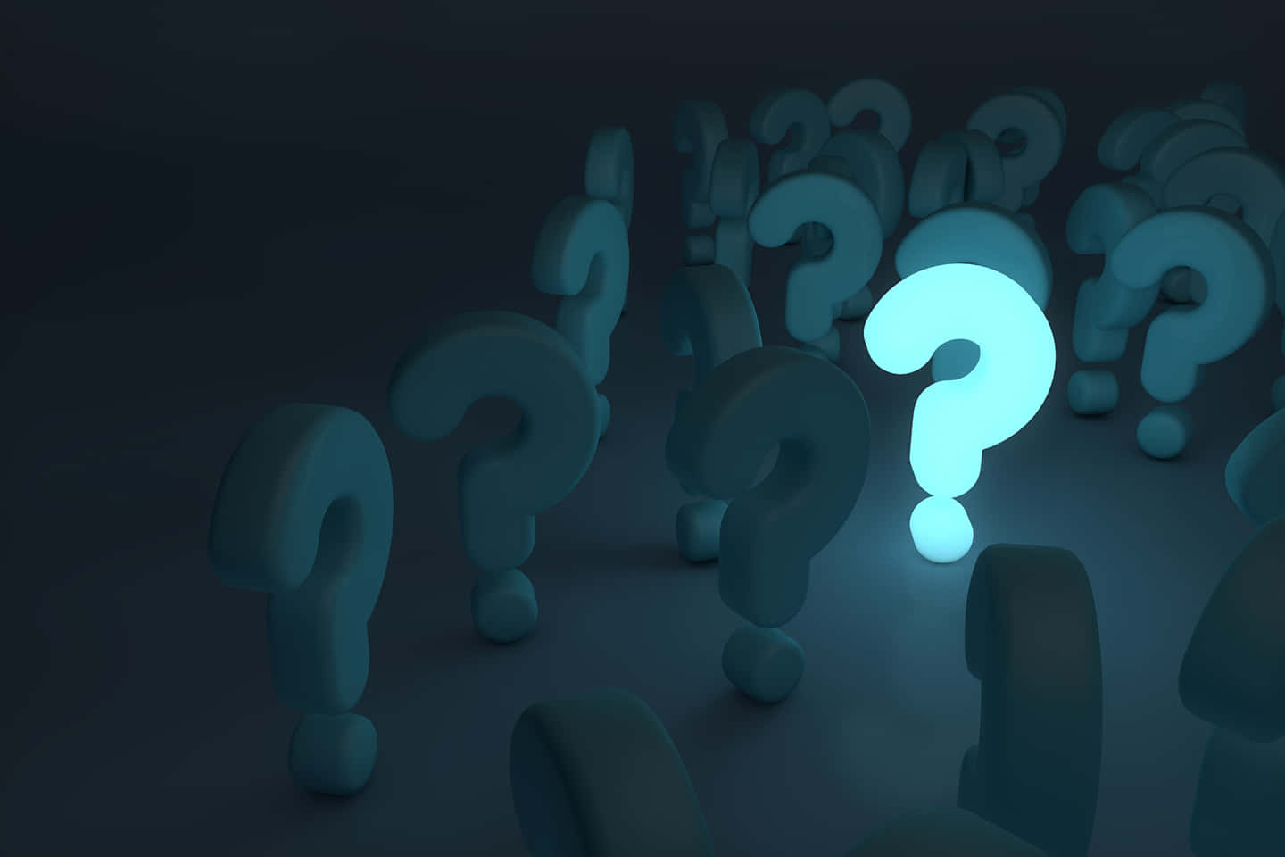 هنر دیجیتال نور نئونی علامت سوال والپیپر
