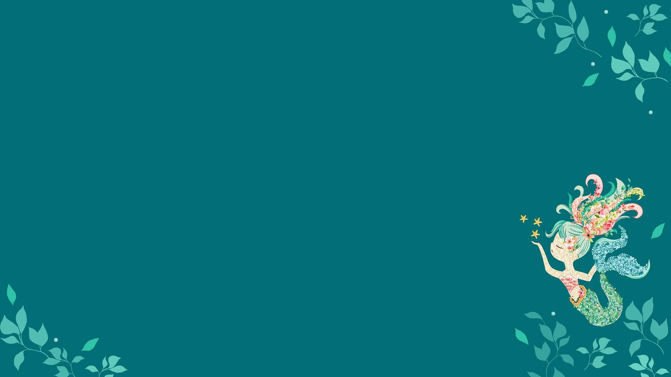 هنر میرمید روی دسکتاپ فیروزه‌ای والپیپر