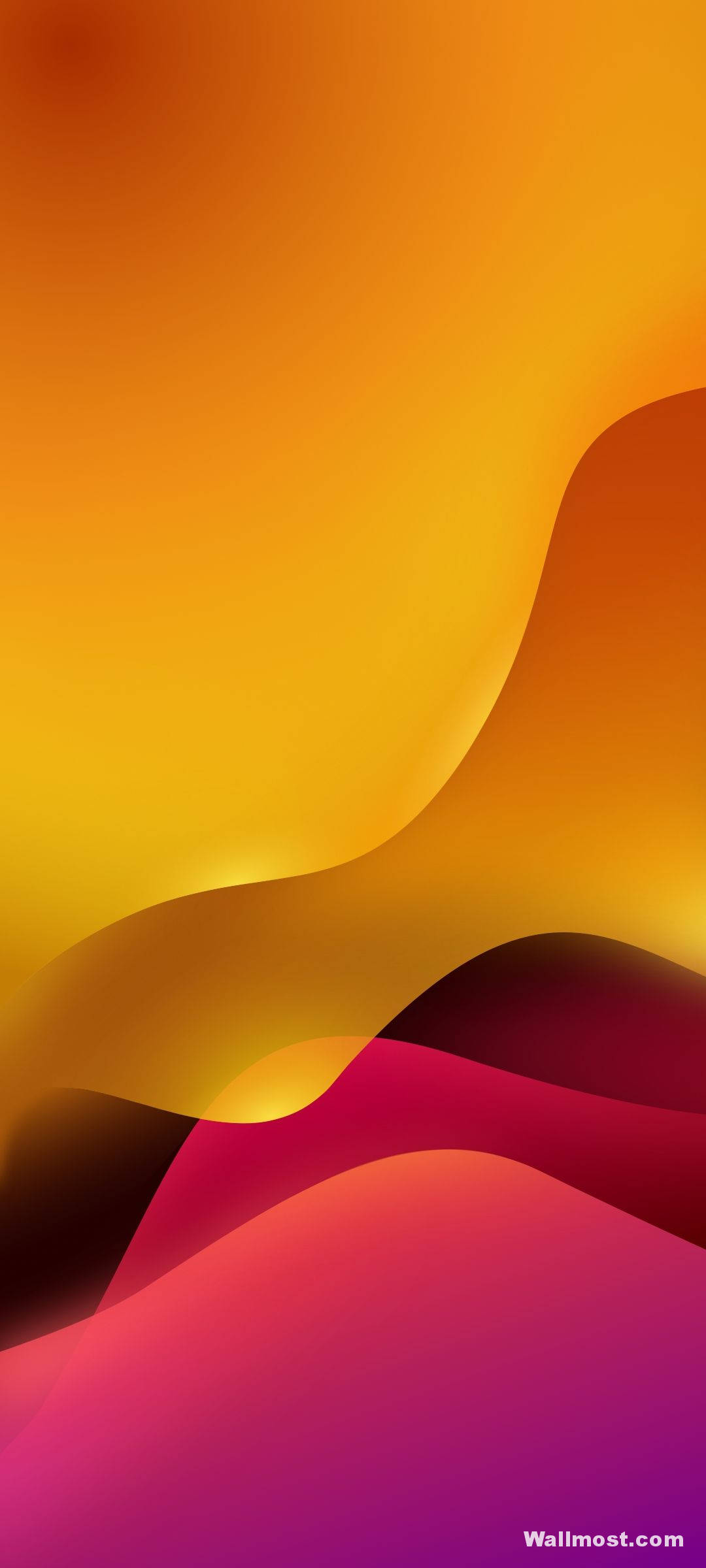 والپیپر انتزاعی زرد و صورتی Realme 7 والپیپر