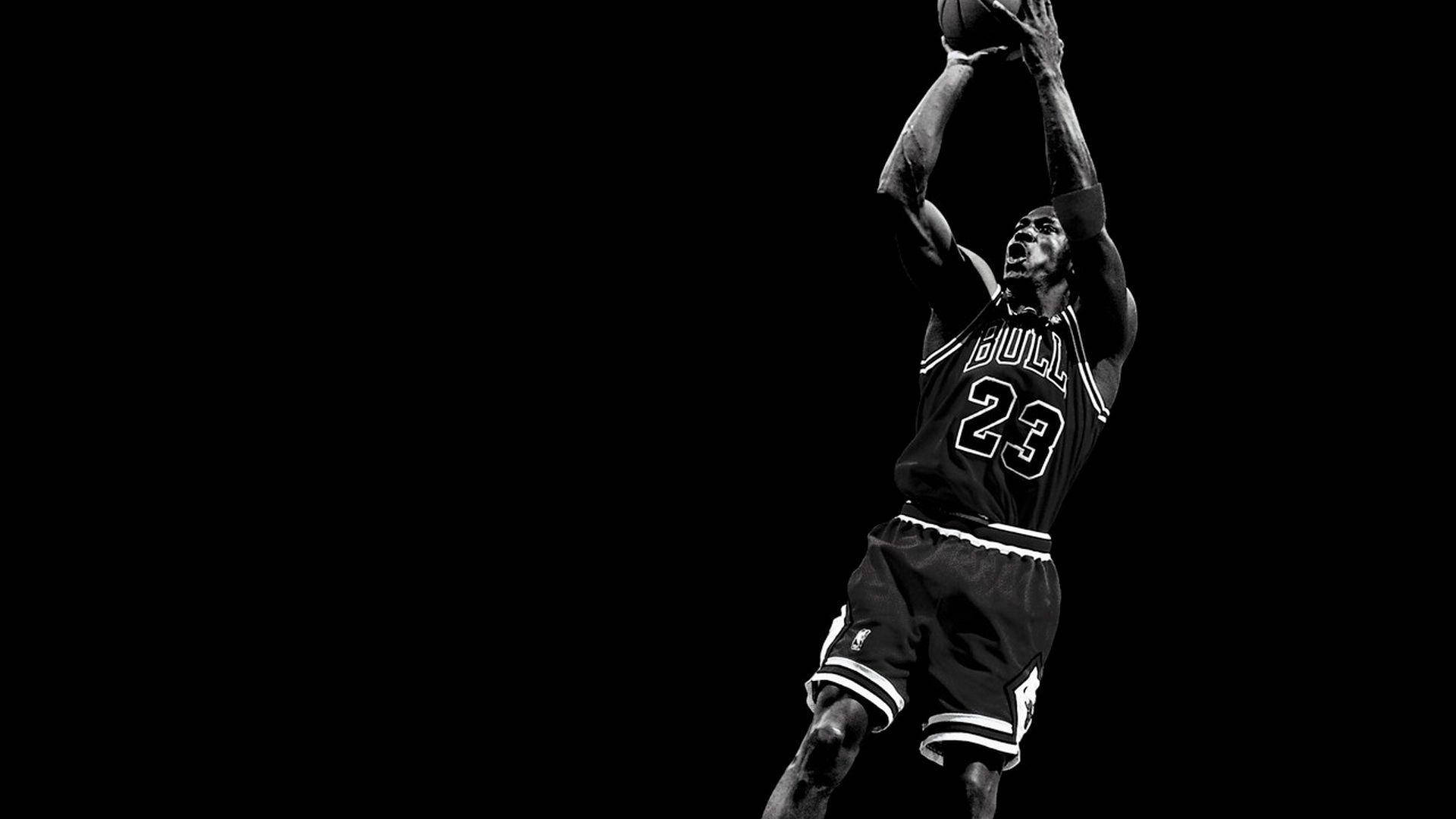 والپیپر دسکتاپ پرتاب سه امتیازی مایکل جردن NBA والپیپر
