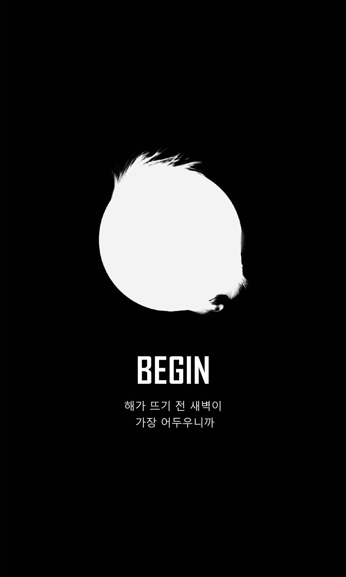 والپیپر زیبای سیاه Begin از BTS والپیپر