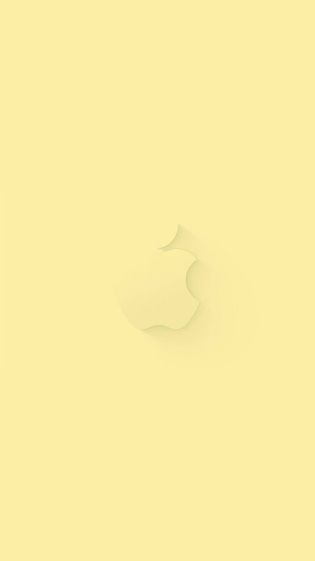 والپیپر زیبای لوگوی زرد اپل برای iPhone 11 والپیپر