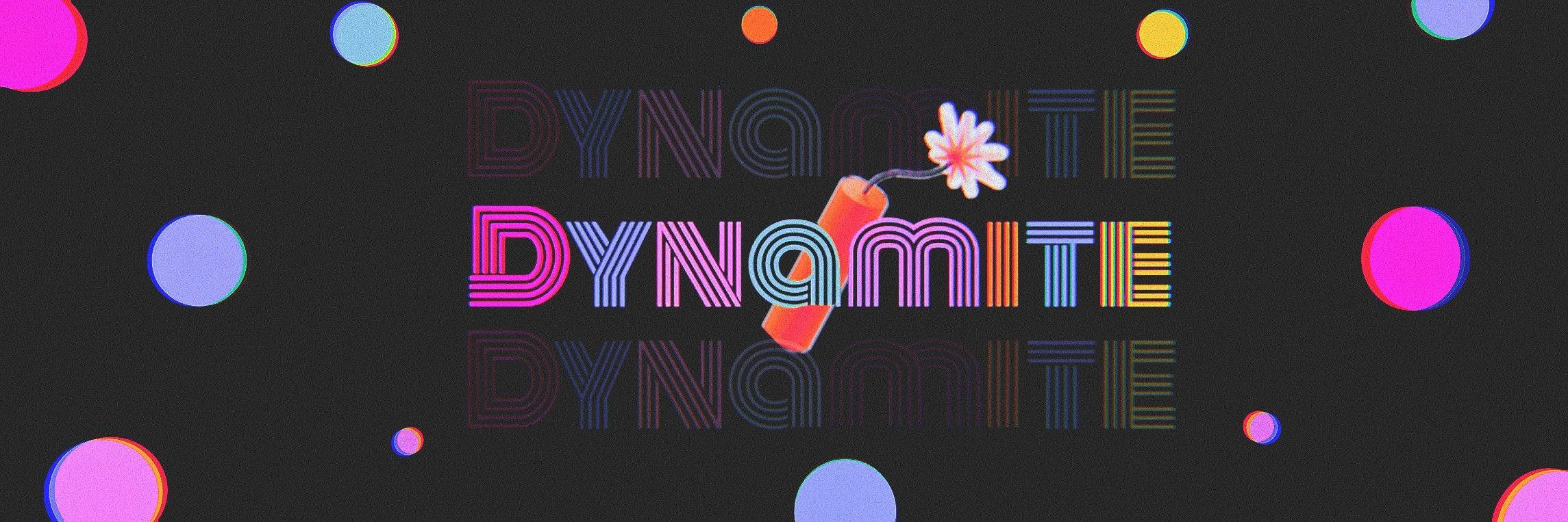 والپیپر لپ‌تاپ BTS Dynamite با گل والپیپر