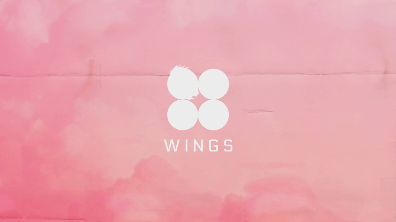 والپیپر لپتاپ لوگوی Wings بی تی اس والپیپر