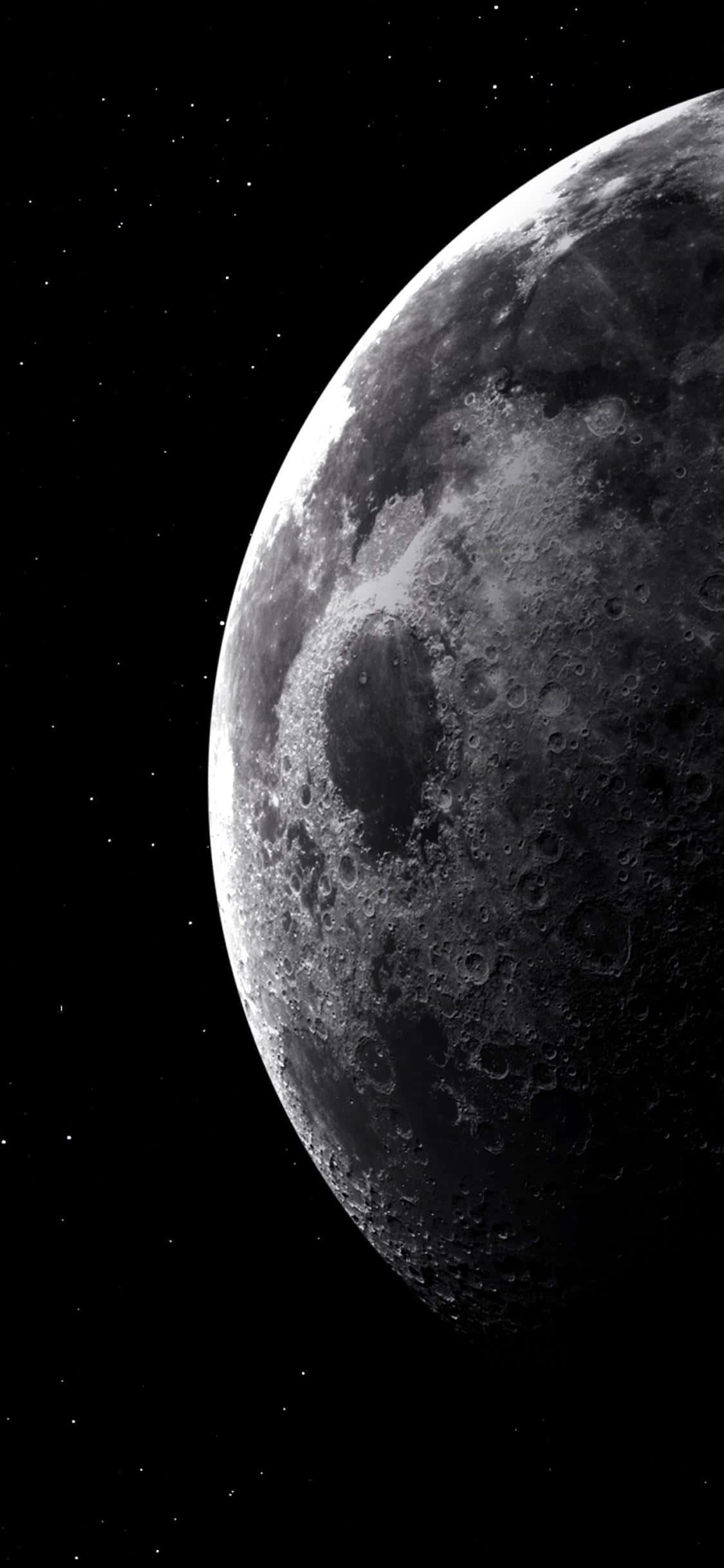 والپیپر منحنی ماه آیفون والپیپر