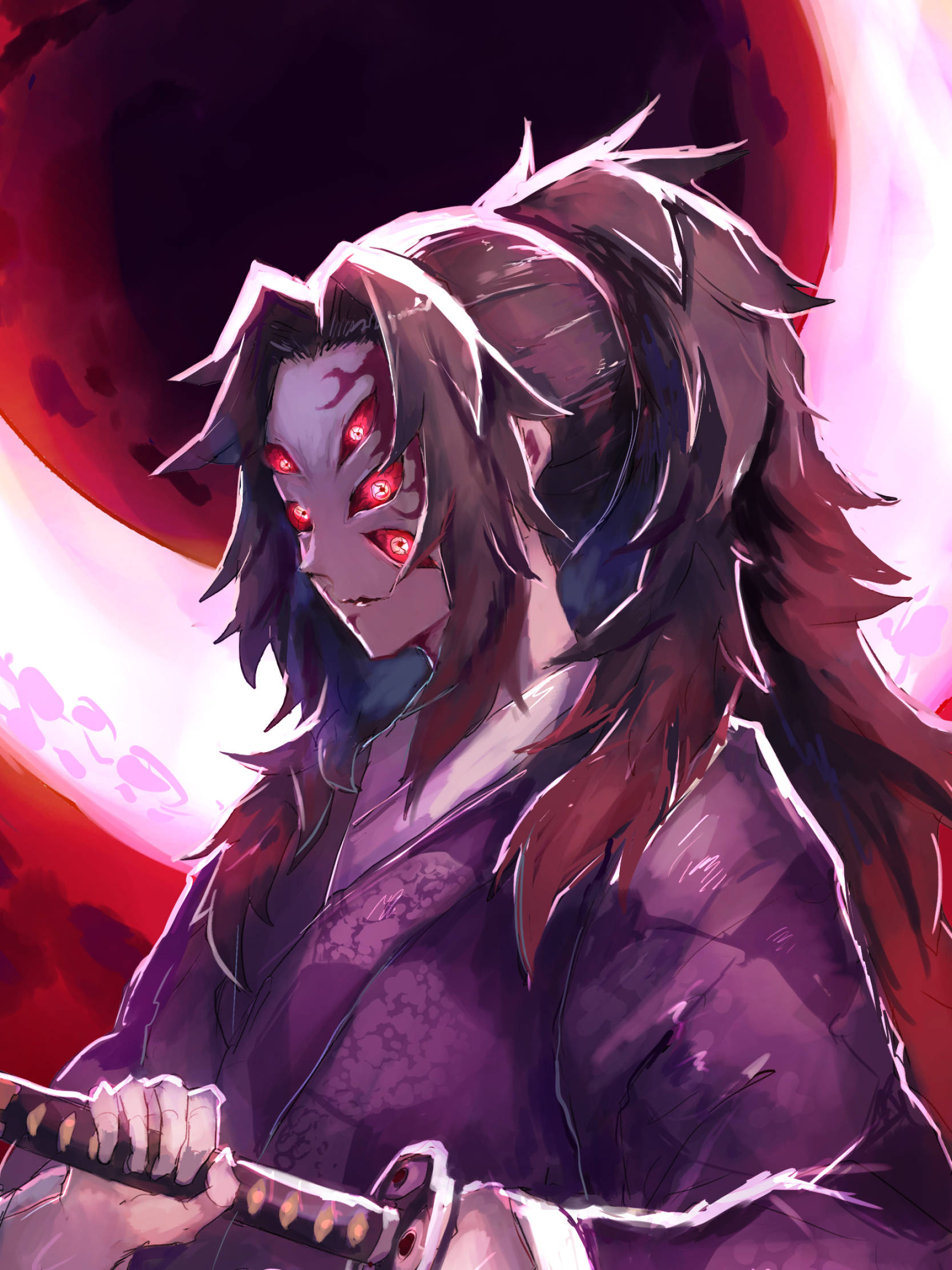 والپیپر مهیج کوکوشیبو از انیمه Demon Slayer برای آیفون والپیپر