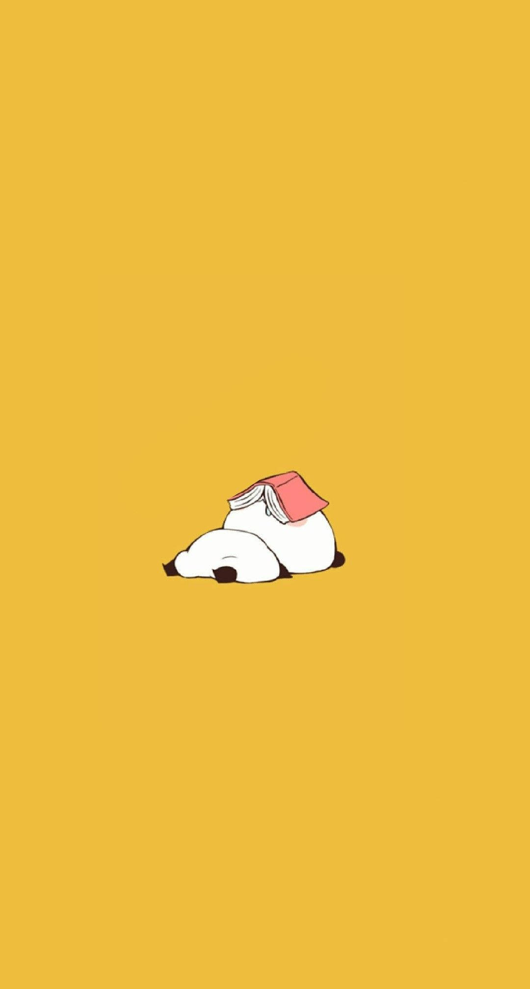 پاندای زیبا با کتاب روی صورت والپیپر