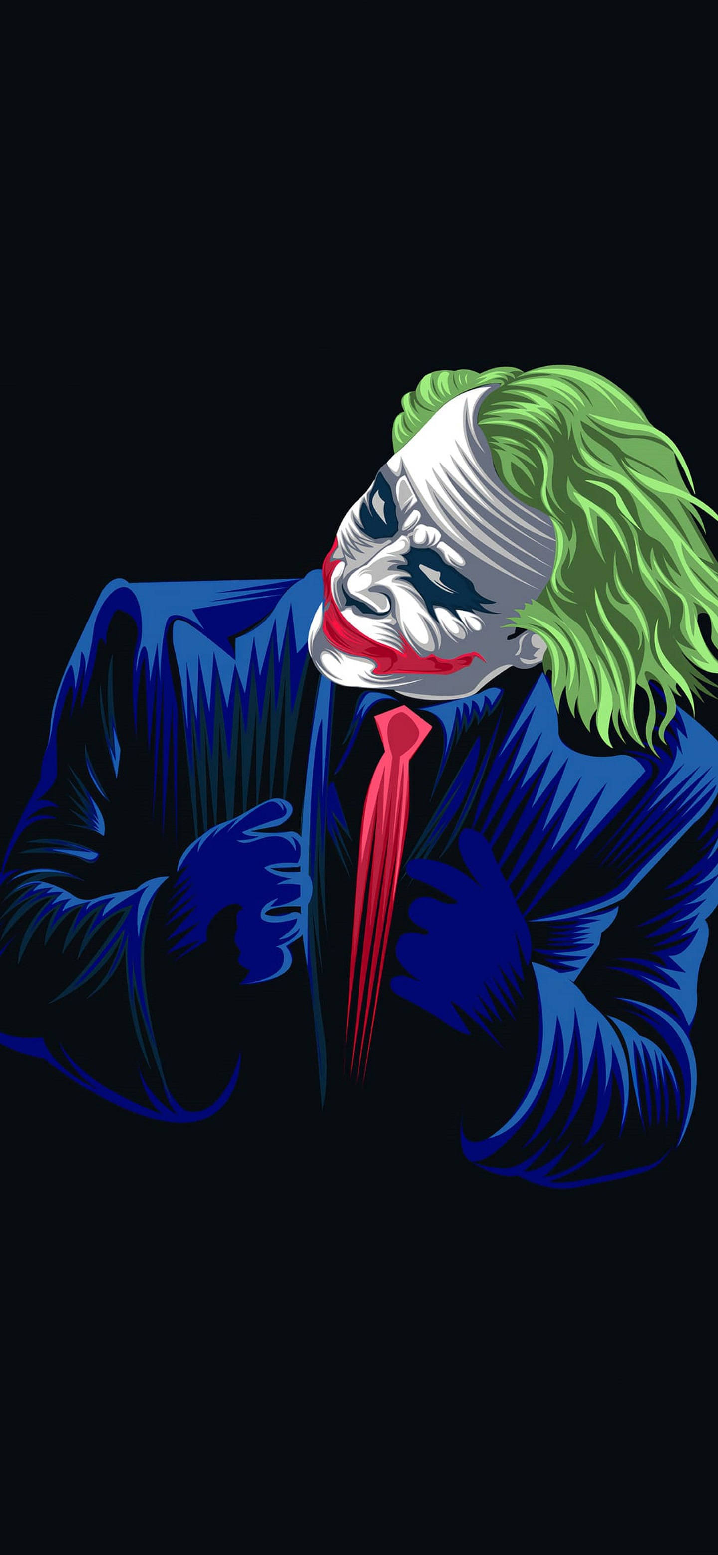پرتره نئون جوکر لجر والپیپر